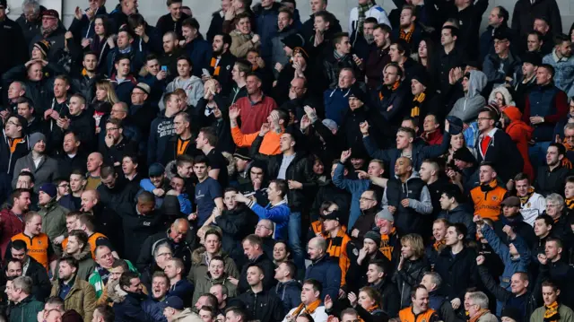 Wolves' travelling support