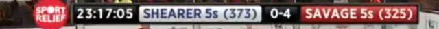 Robbie Savage's team lead 4-0 in a match