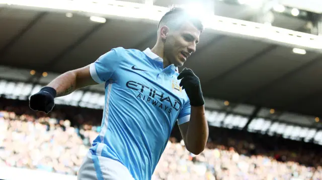 Man City striker Sergio Aguero