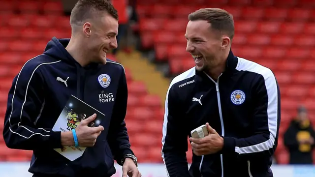 Jamie Vardy and Danny Drinkwater