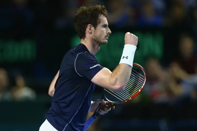 Andy Murray celebrates