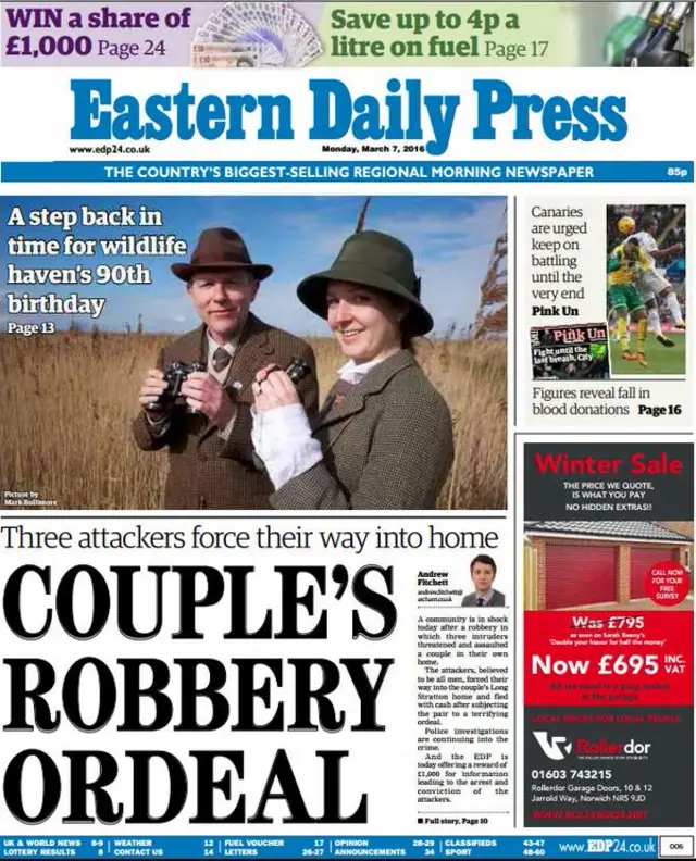 Front page of the EDP