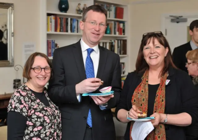 Jill Blake, Jeremy Wright MP, and Louise Gillard-Owen