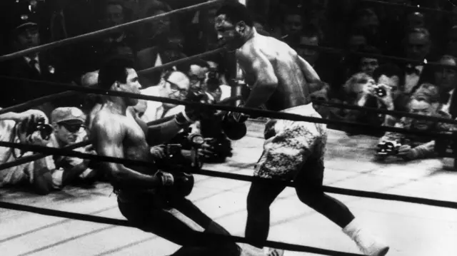 Muhammad Ali and Joe Frazier in 1971