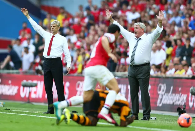 Arsene Wenger and Steve Bruce