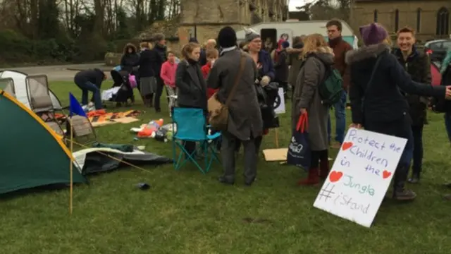 Protest in Witney over Calais migrant camp