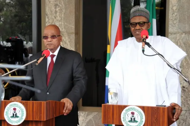 Jacob Zuma and Muhammadu Buhari