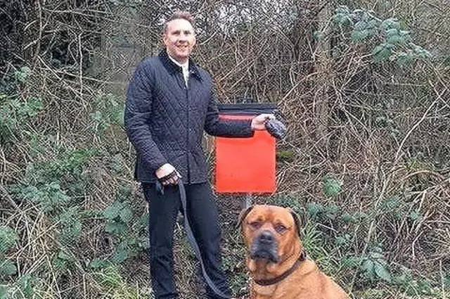 Andrew Barwell and his dog