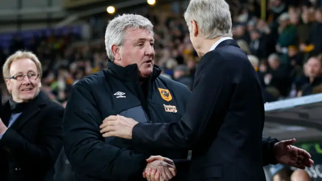 Steve Bruce and Arsene Wenger