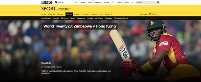 Zimbabwe v Hong Kong