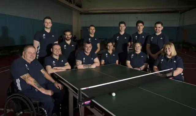 GB Paralympic table tennis squad for Rio