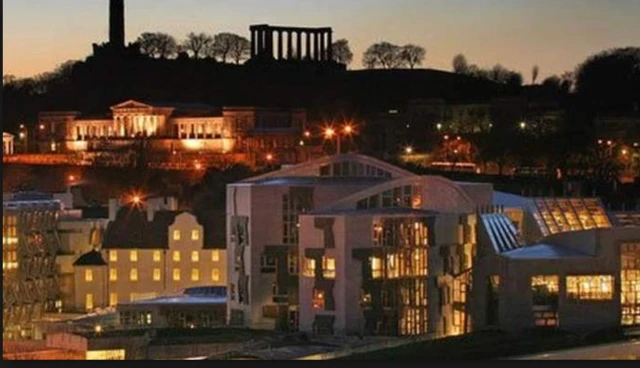 Scottish Parliament at night