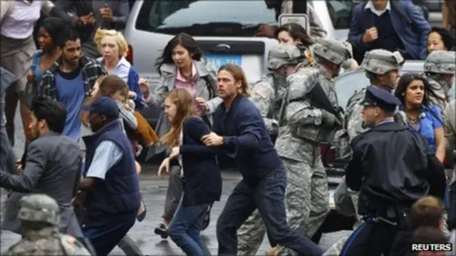 Brad Pitt in the film World War Z