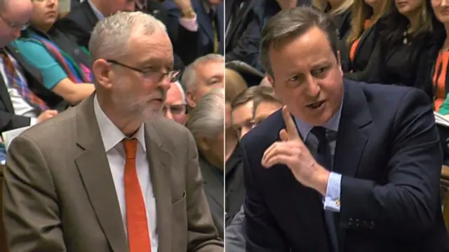 Jeremy Corbyn and David Cameron