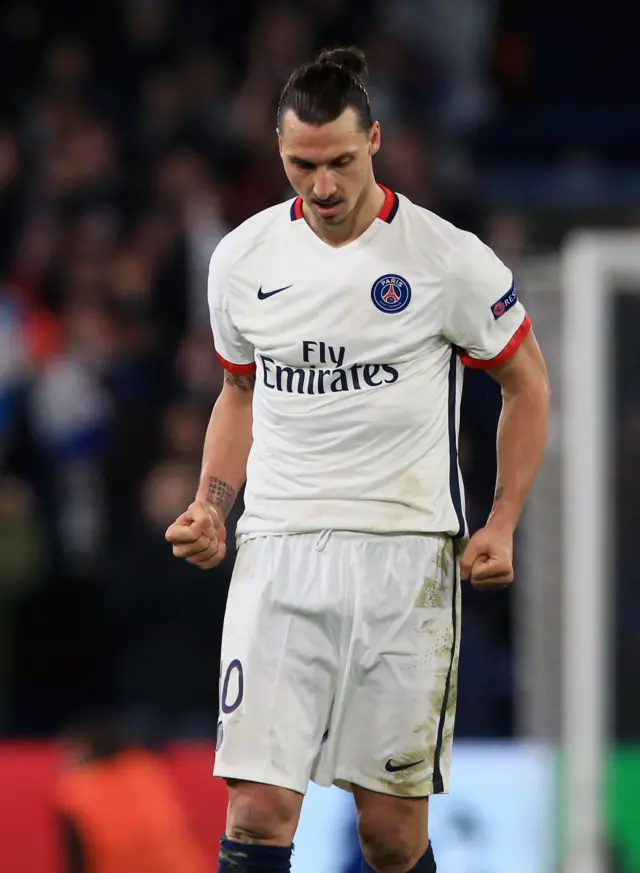 Zlatan celebrates