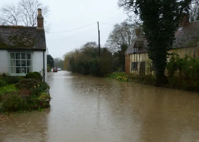 Flooding in Riseley, Bedfordshire