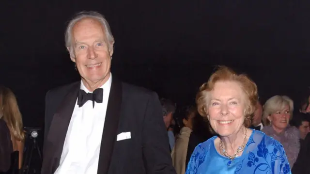 George Martin with wife Judy in 2002