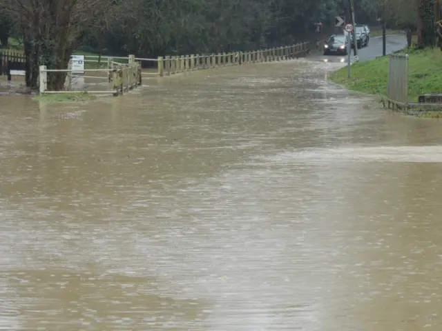 Flooded road