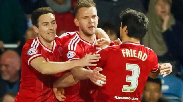 Jordan Rhodes celebrates Boro goal