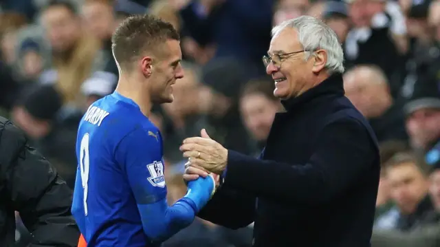 Jamie Vardy and Claudio Ranieri