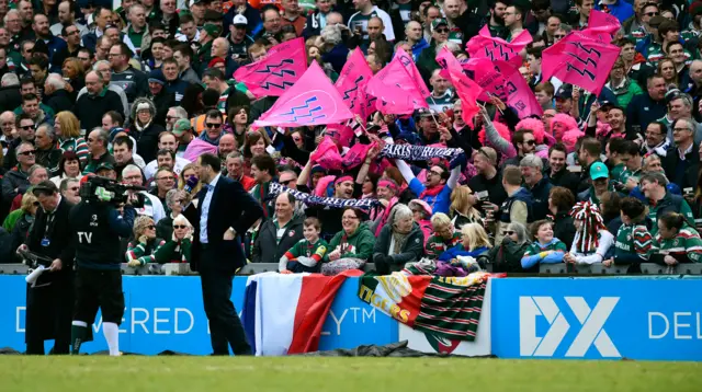 Stade fans in the stadium