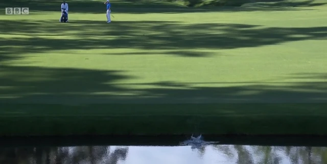 Spieth in the water