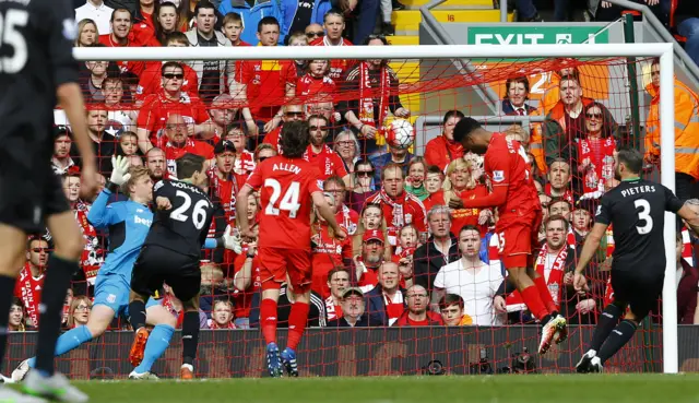 Daniel Sturridge scores for Liverpool