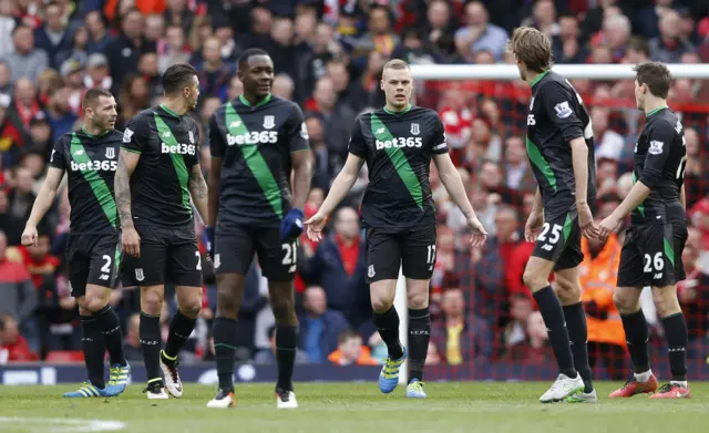 Stoke look dejected