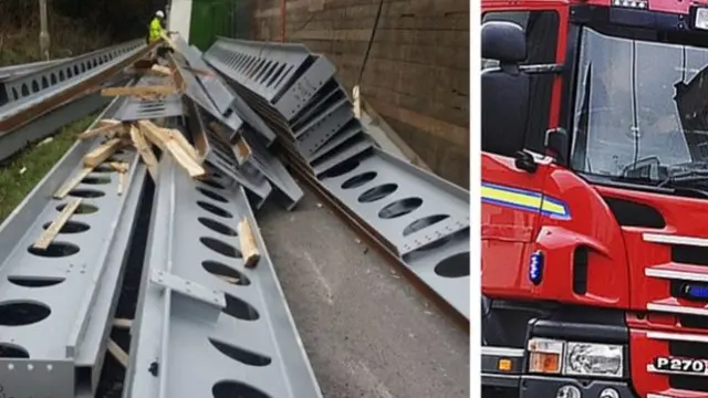 The shed load and a fire engine