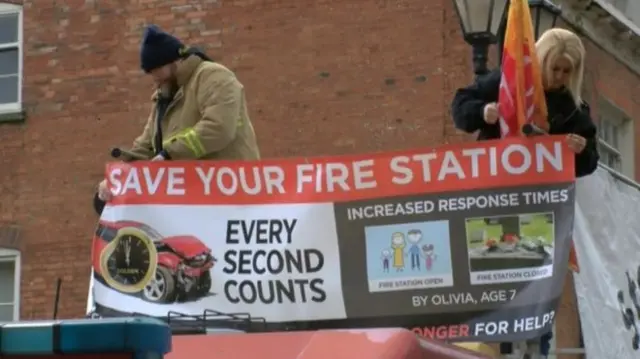 Fire service protest