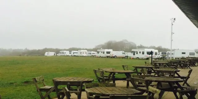 Caravans at Dunstable Downs