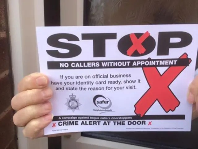 Poster to stop charity door knocking