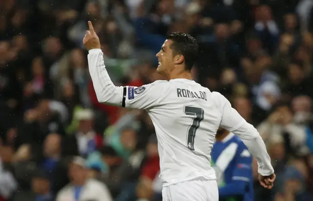 Cristiano Ronaldo scores Real Madrid's second