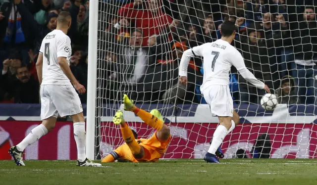 Cristiano Ronaldo scores Real Madrid's first