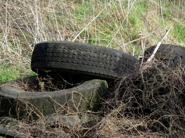 Dumped tyres