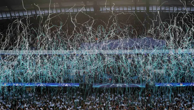 Manchester City fans ahead of kick-off