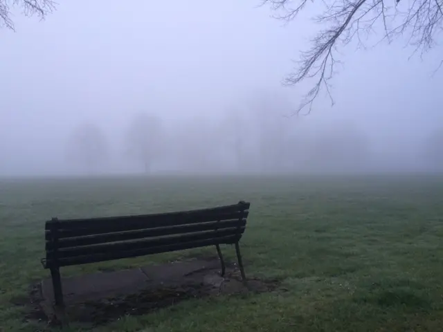 Foggy scene at Golden Hill in Bristol