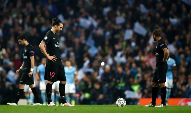 PSG players look dejected