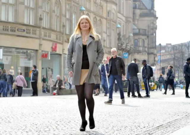 Nancy Fielder in Sheffield city centre
