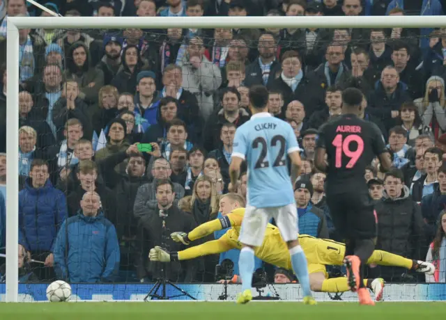 Joe Hart makes the save