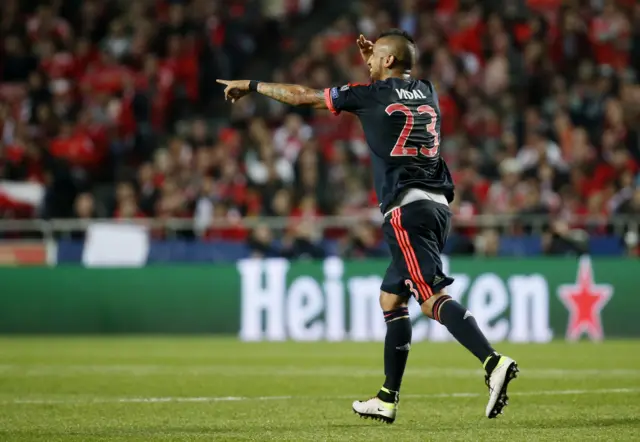 Arturo Vidal celebrates