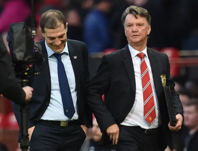 Slaven Bilic and Louis Van Gaal