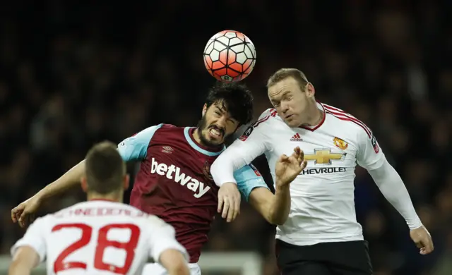 James Tomkins and Wayne Rooney