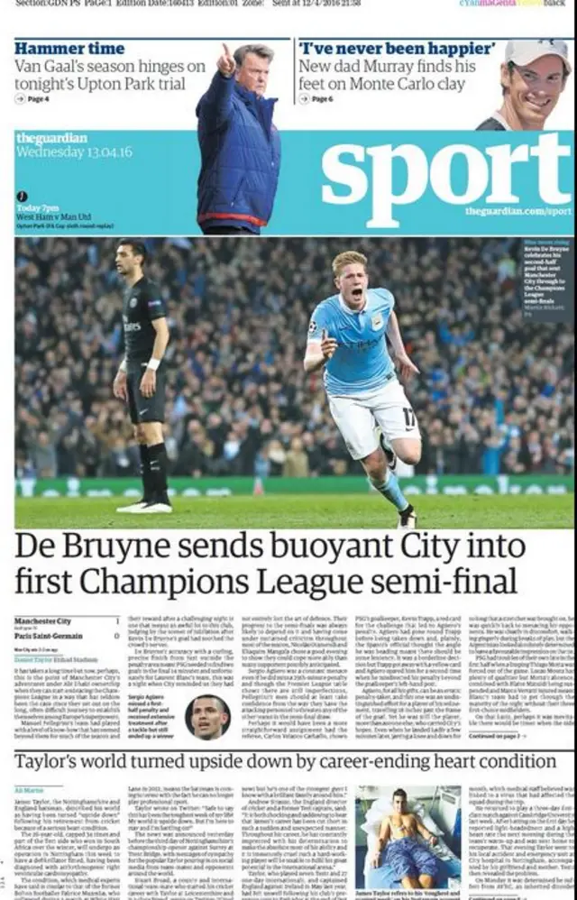 Guardian back page