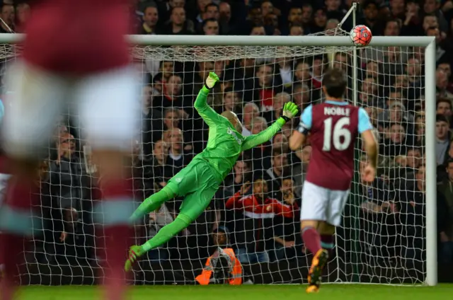 Darren Randolph is beaten by Marcus Rashford