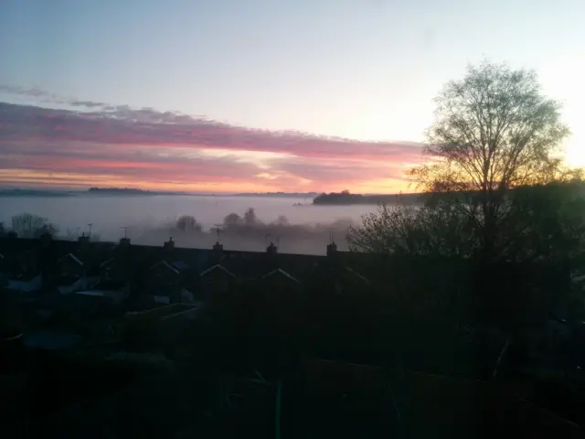 Morning sky over Peasedown St John