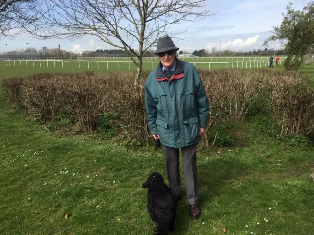 David Bennett and his dog