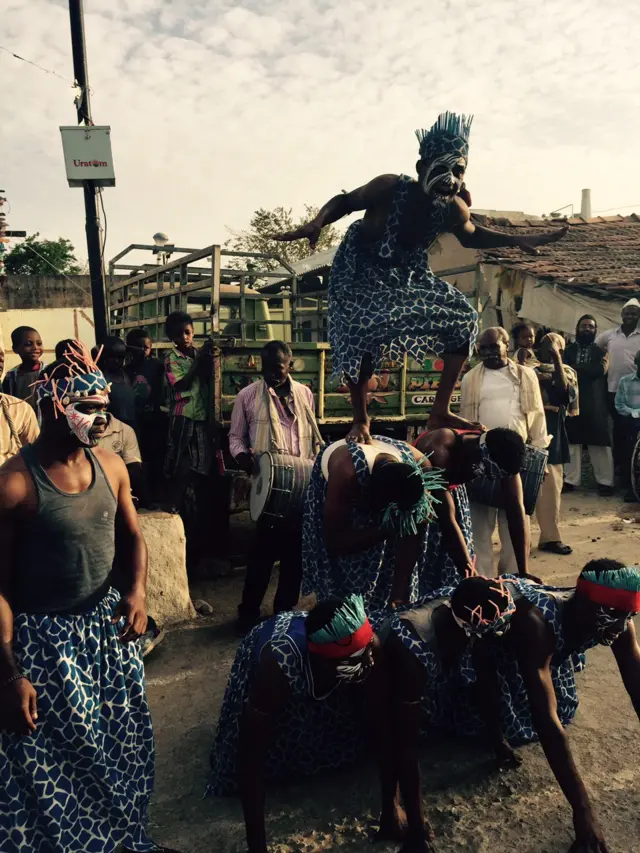 Traditional dance by African Siddi community in Gujarat, India