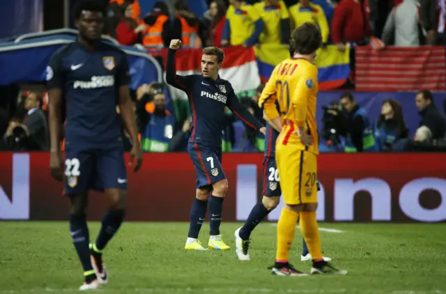 Antoine Griezmann celebrates