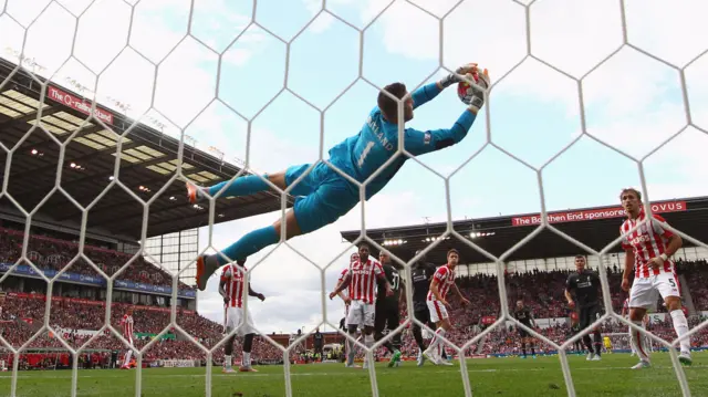 Jack Butland making a save